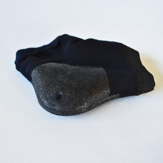 Silicone heel sock inside view